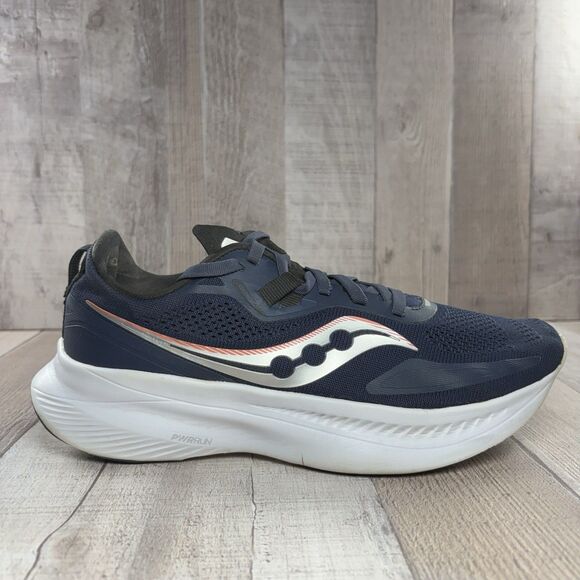 Saucony Ride 15 Women's Size 7.5 Running Shoes Athletic Sneakers Navy Blue - Picture 8 of 16